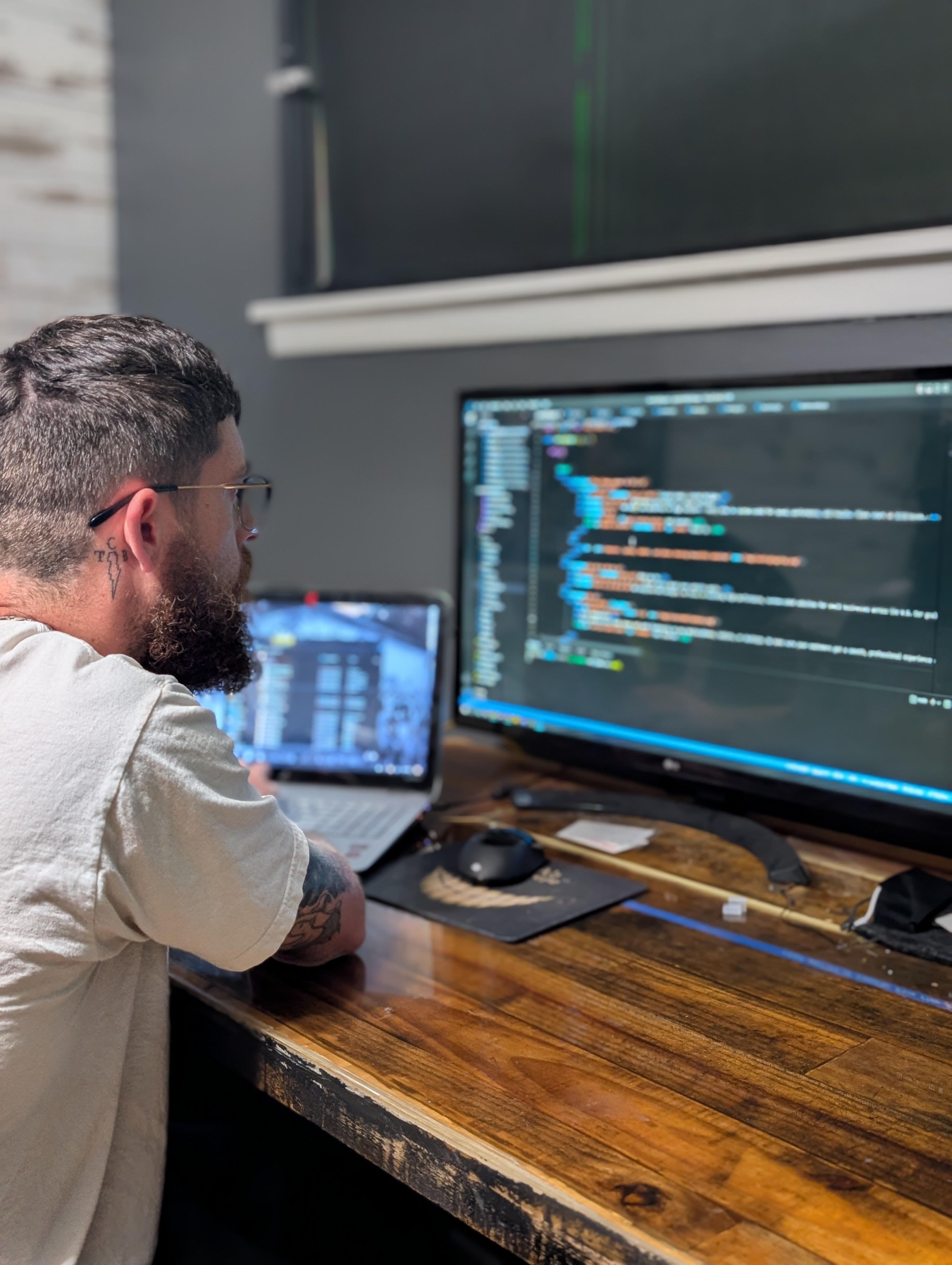 Small business web design work in progress at GhostStack Designs